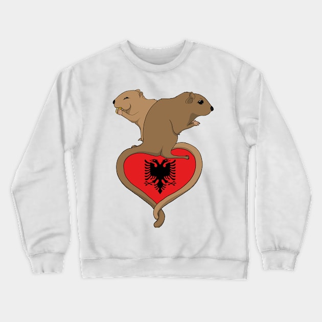 Gerbil Albania (light) Crewneck Sweatshirt by RampArt